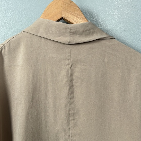 Vintage Spiegel Design Studio Beige Open Front 100% Silk Light Cardigan size 14 - Picture 13 of 16